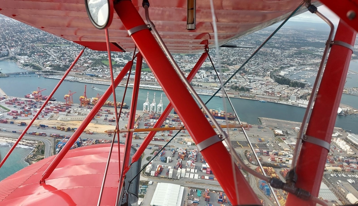 Bi-plane over Freemantle - Clive Bond